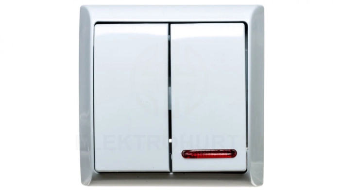 BIS Łącznik świecznikowy z podświetleniem biały ŁN-2BS/00