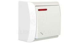 BIS Łącznik natynkowy schodowy z podświetleniem biały ŁN-3BS/00