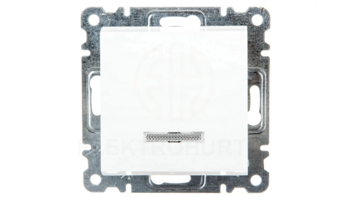 LUMINA2 Łącznik zwierny z podświetleniem 10AX 230V biały WL0410