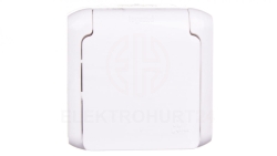 FORIX Gniazdo pojedyncze z/u 16A IP44 z przesłonami białe 782375