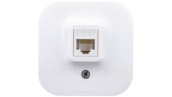 FORIX Gniazdo komputerowe pojedyncze RJ45 kat.5e UTP białe 782424