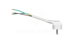 Przewód przyłączeniowy H05VV-F 3x1,5 3m biały S14323