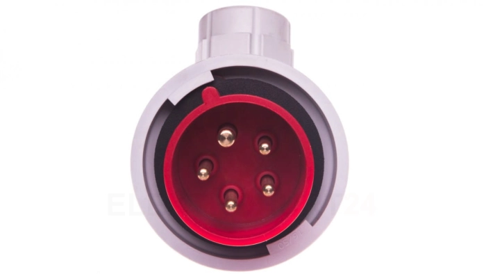 Wtyczka przenośna kątowa 16A 5P 400V czerwona IP67 TWIST 80152-6