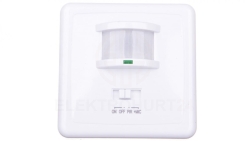 Czujnik ruchu MARID JQ-L PIR 40-500W IP20 podtynkowy zasięg do 12m 150 st. 3–2000 lx 30-90dB biały 08910