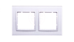 Berker/B.7 Glas Ramka podwójna szkło pozioma szklana aluminium złoty 10126414