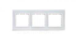 Berker B.7 Ramka 3-krotna szkło białe/biały mat 10136909