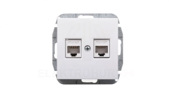 Sentia Gniazdo komputerowe podwójne RJ45 kat.5e białe 1449-10
