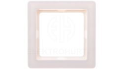 Berker Q.1 Ramka pojedyncza pozioma/ pionowa śnieżnobiała aksamit 10116089