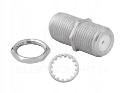 Łącznik złącze beczka TYPU F gniazdo-gniazdo