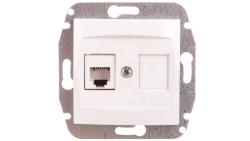 CARLA Gniazdo telefoniczne pojedyncze RJ11 białe 1750-10
