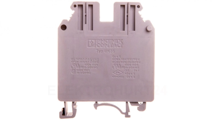 Złączka szynowa 2-przewodowa 0,75-50mm2 szara UK 35 3008012