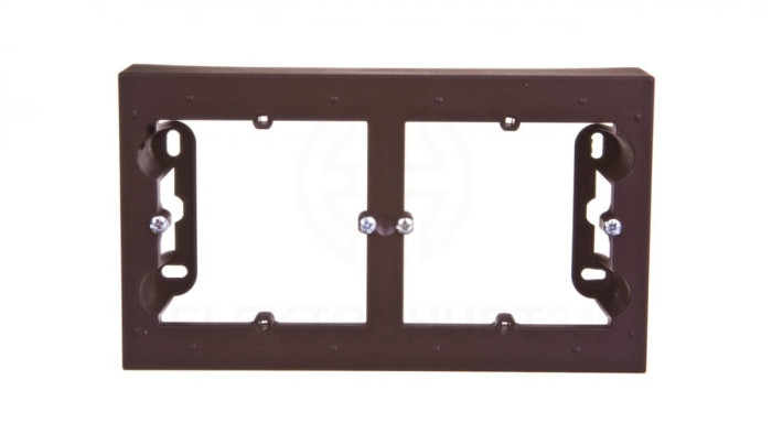 Simon 54 Premium Puszka natynkowa podwójna płytka brąz mat DPN2/46