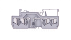 Złączka szynowa 4-przewodowa z diodą 1N4007 2,5mm2 szara 280-815/281-410