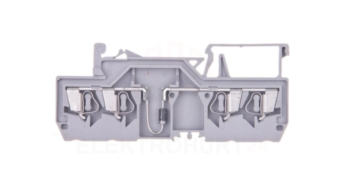 Złączka szynowa 4-przewodowa z diodą 1N4007 2,5mm2 szara 280-815/281-410