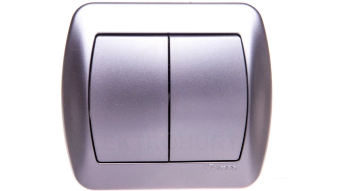 Simon Akord Łącznik schodowy podwójny aluminium metalizowane AW6/2/26