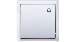 BIS Przycisk natynkowy /dzwonek/ biały ŁN-6B/00