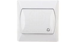 AKCENT Przycisk /dzwonek/ biały ŁP-6A/00