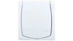 MADERA Gniazdo hermetyczne pojedyncze z/u IP44 klapka biała GNH-1NZ/00/w