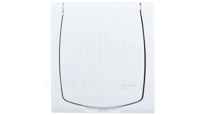 MADERA Gniazdo hermetyczne pojedyncze z/u IP44 klapka biała GNH-1NZ/00/w