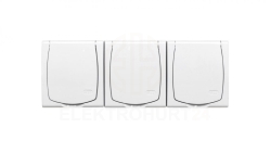 MADERA Gniazdo hermetyczne potrójne z/u IP44 klapka biała GNH-3NZ/00/w