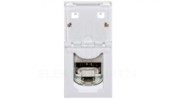 MOSAIC Gniazdo komputerowe pojedyncze RJ45 kat.6a STP 1M białe 076573