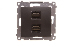 Simon 54 Gniazdo podwójne HDMI antracyt DGHDMI2.01/48