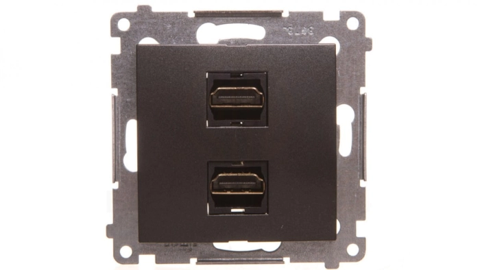 Simon 54 Gniazdo podwójne HDMI antracyt DGHDMI2.01/48