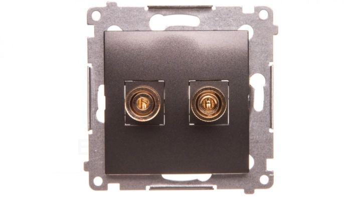 Simon 54 Premium Gniazdo głośnikowe pojedyncze (moduł) do 6 mm2, antracyt (met.) DGL2.01/48