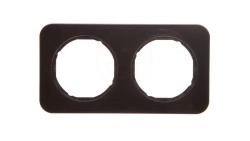 Berker R.1 Ramka podwójna czarny, połysk 10122145