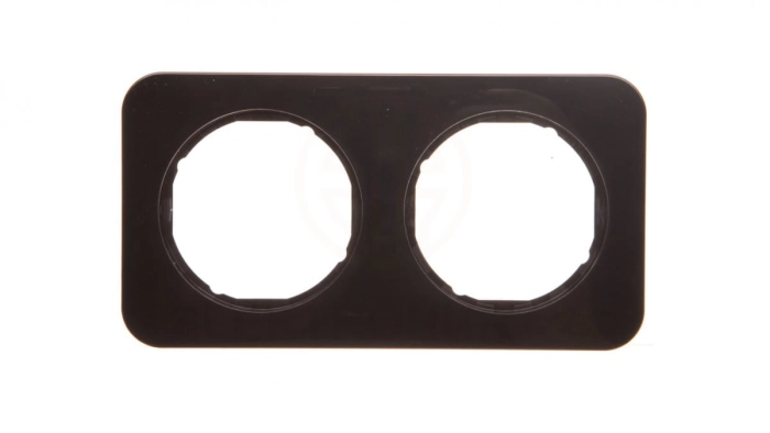 Berker R.1 Ramka podwójna czarny, połysk 10122145