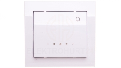 KIER Przycisk /dzwonek/ z podświetleniem biały ŁP-6WS/00