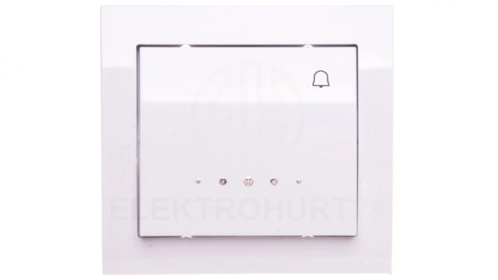 KIER Przycisk /dzwonek/ z podświetleniem biały ŁP-6WS/00