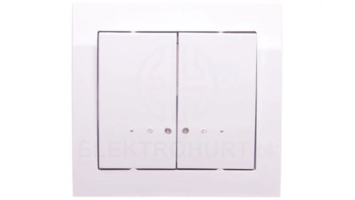 KIER Łącznik świecznikowy z podświetleniem biały ŁP-2WS/00