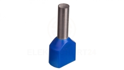 Końcówka tulejkowa izolowana TID 2x2,5mm2/10mm niebieska cynowana TID2x2,5L10 /100szt./