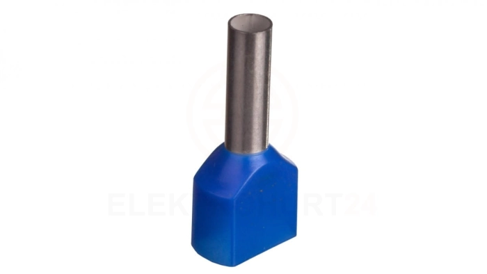 Końcówka tulejkowa izolowana TID 2x2,5mm2/10mm niebieska cynowana TID2x2,5L10 /100szt./