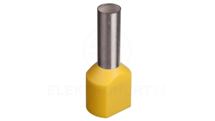 Końcówka tulejkowa izolowana TID 2x6mm2/14mm żółta cynowana TID2x6L14 /100szt./