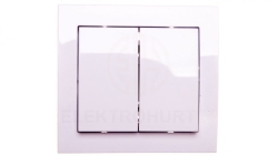 KIER Łącznik schodowy podwójny biały ŁP-10W/00