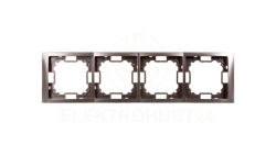 Simon Basic Neos Ramka poczwórna stal inox BMRC4/21