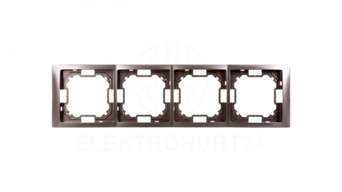 Simon Basic Neos Ramka poczwórna stal inox BMRC4/21