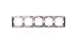 Simon Basic Neos Ramka pięciokrotna stal inox BMRC5/21