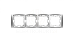 Simon Basic Neos Ramka poczwórna srebrny matowy BMRC4/43