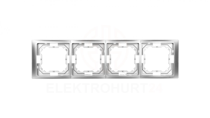Simon Basic Neos Ramka poczwórna srebrny matowy BMRC4/43