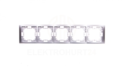 Simon Basic Neos Ramka pięciokrotna srebrny matowy BMRC5/43
