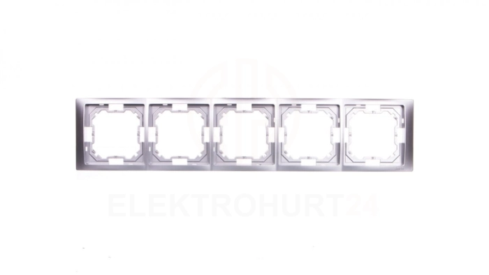 Simon Basic Neos Ramka pięciokrotna srebrny matowy BMRC5/43