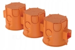 Puszka podtynkowa pomarańczowa głęboka łączona Pawbol 62mm 02