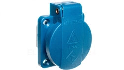 Gniazdo tablicowe 3P 16A 230V niebieskie IP44 11131