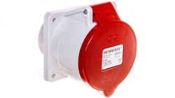 Gniazdo tablicowe proste 5P 32A 400V czerwone IP44 3451