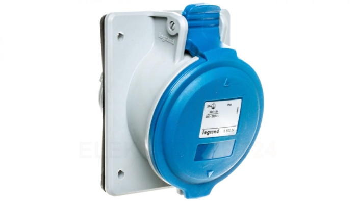 Gniazdo tablicowe 32A 3P 230V niebieskie IP44 P17 TEMPRA PRO 555284