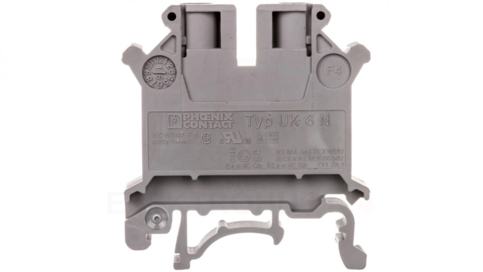 Złączka szynowa 2-przewodowa 0,2-10mm2 szara UK 6 N 3004524 /50szt./