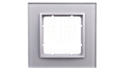 Berker B.7 Ramka pojedyncza szklana aluminiowa 10116414